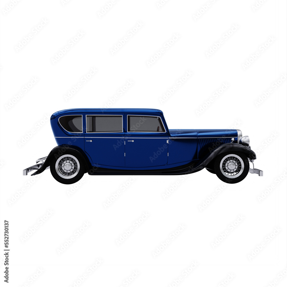 Gangster classic car isolated