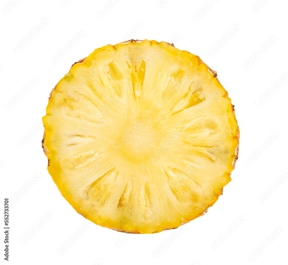 pineapple with slices isolated on transparent png