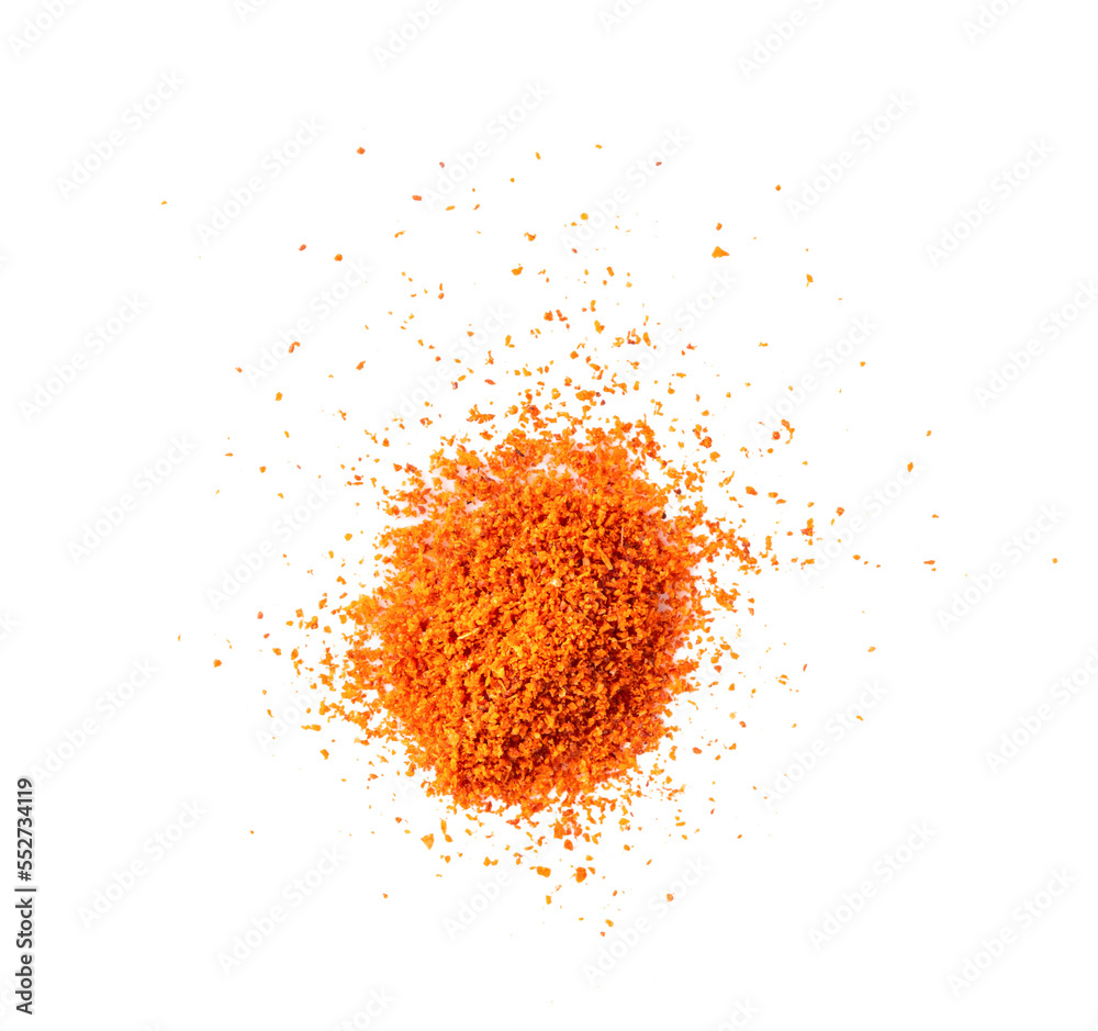 Chili pepper powder isolated on transparent png