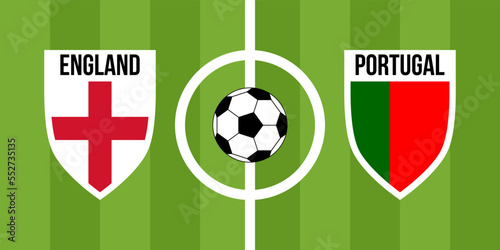 england vs portugal, teams shield shaped national flags
