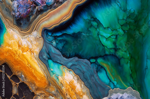 Swirls of multi color marble . Liquid marble texture. Fluid art. abstract waves skin wall luxurious art ideas. Generative AI © waichi2013th