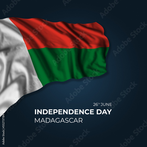 Madagascar independence day greetings card