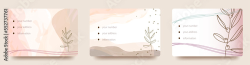 オリーブの木　抽象的な空　土ベクターイラストデザインの　テンプレート背景　壁紙　カードセット