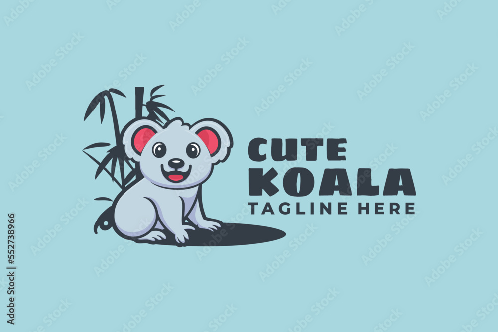 Koala Logo Design Illustration Template