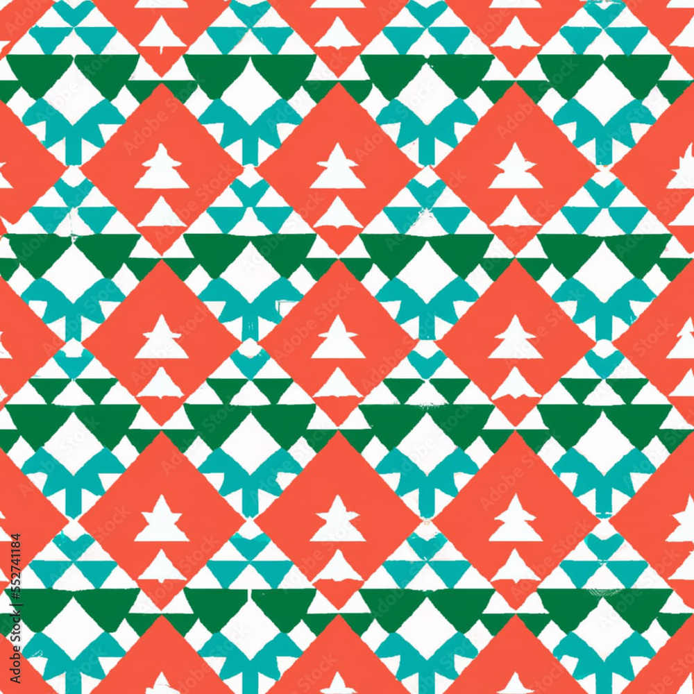 Christmas Themed Geometric Pattern Christmas Themed Geometric Pattern