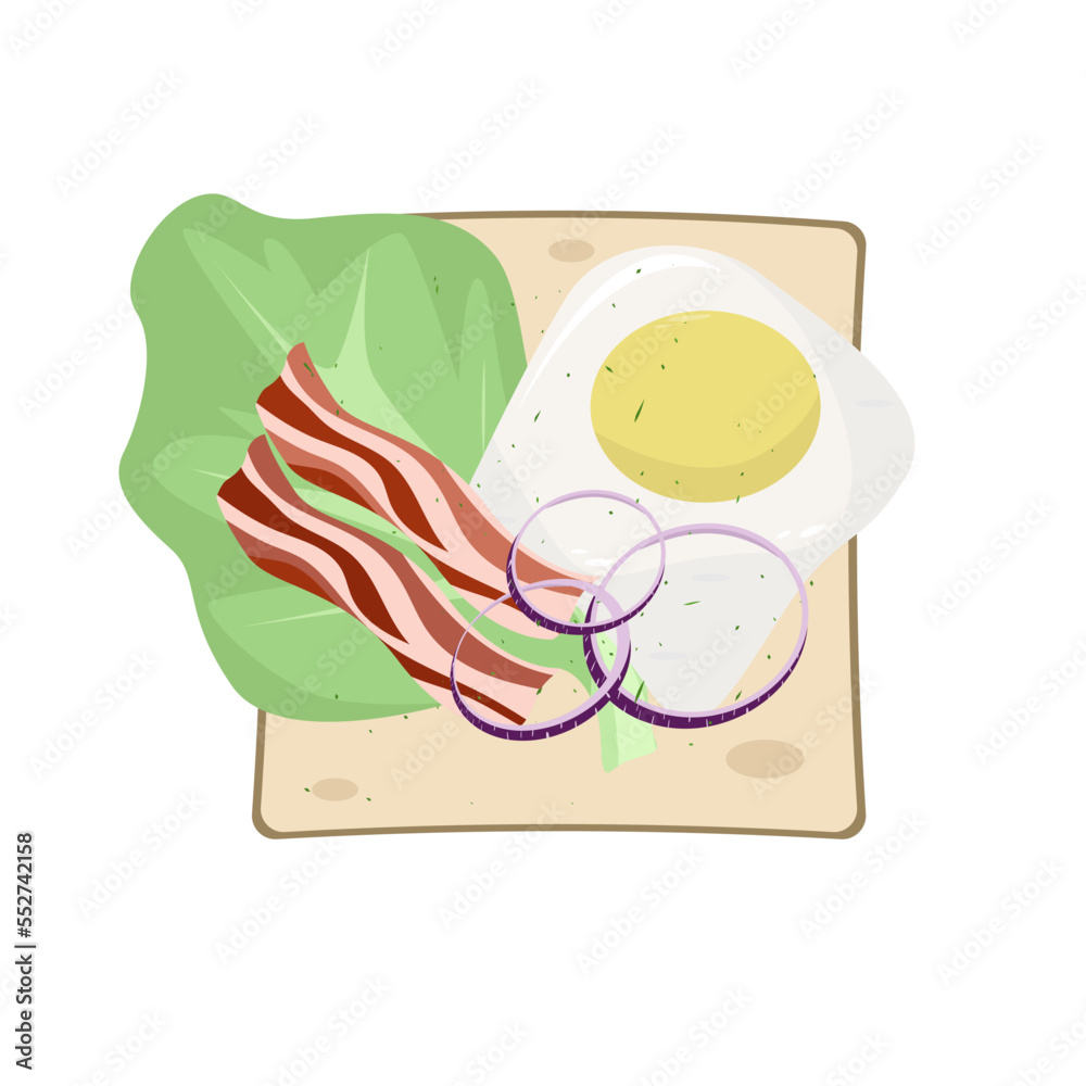 Sandwich bread vector in flat design style vector