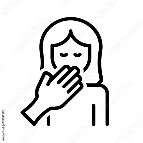 Black line icon for Rape