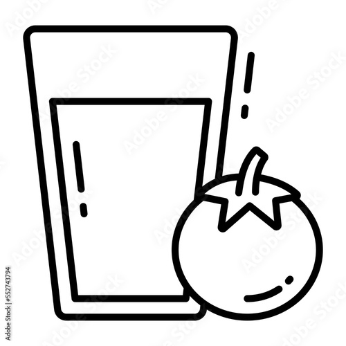 Tomato juice vector icon in trendy style