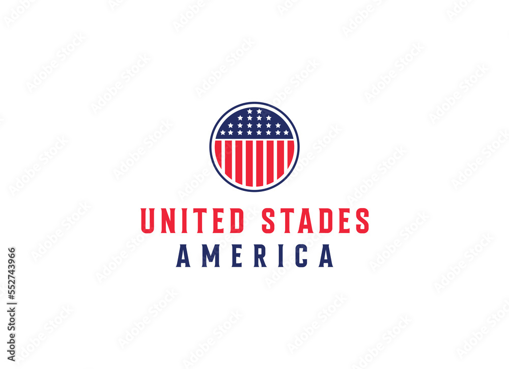 Shield Emblem Sport Team, Patriotic, USA Flag, Icon Vector Logo Design Template Illustration Shield Emblem Sport Team, Patriotic, USA Flag, Icon Vector Logo Design Template Illustration