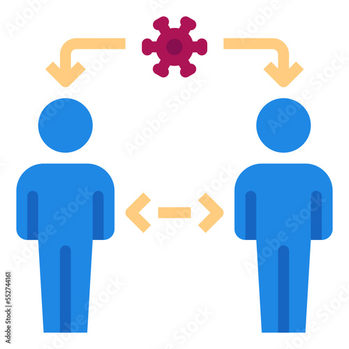 distance flat icon