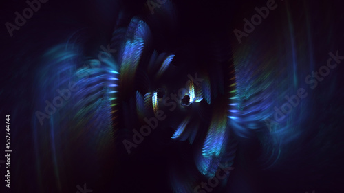 3D rendering abstract colorful fractal light background