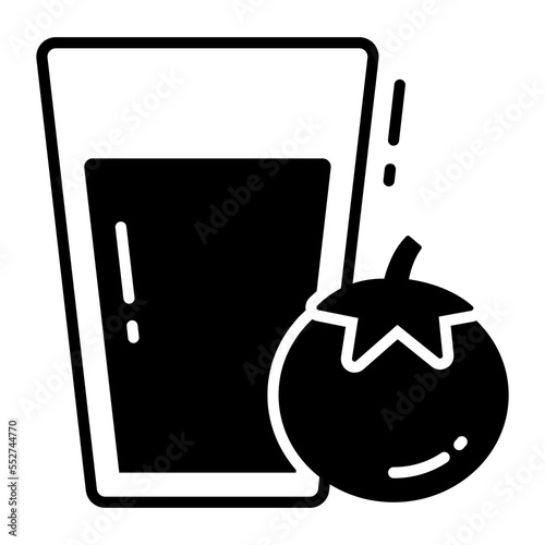 Tomato juice vector icon in trendy style