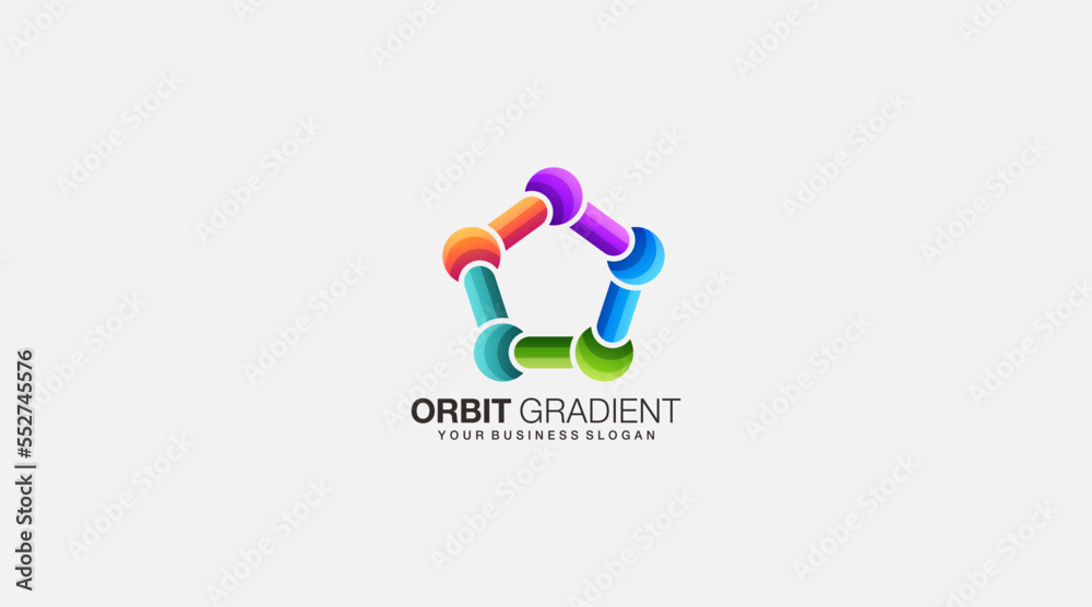 Orbit gradient vector illustration logo design icon Orbit gradient vector illustration logo design icon