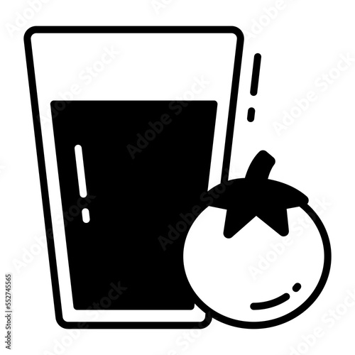 Tomato juice vector icon in trendy style