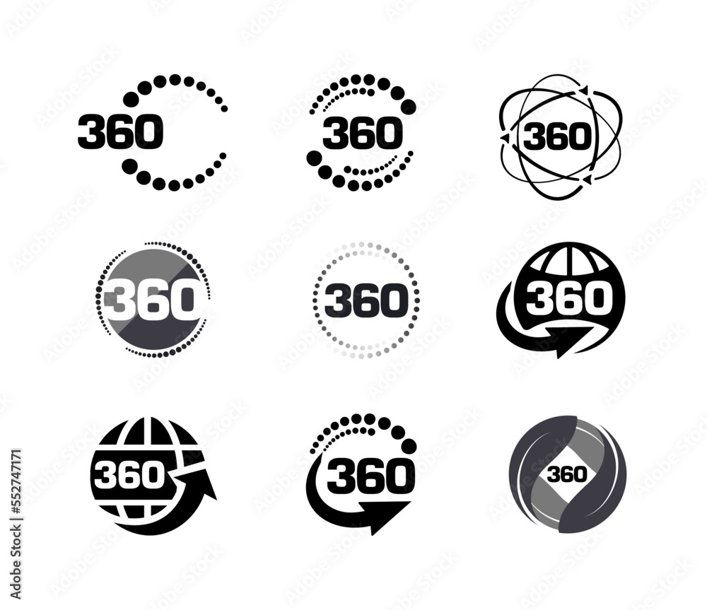 Obraz premium set of labels 360 degrees