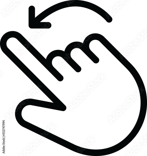 Fingers swipe linear icon.