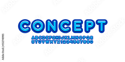 Free Download Round font alphabet, bold trendy modern letters and numbers - GFXLoad
