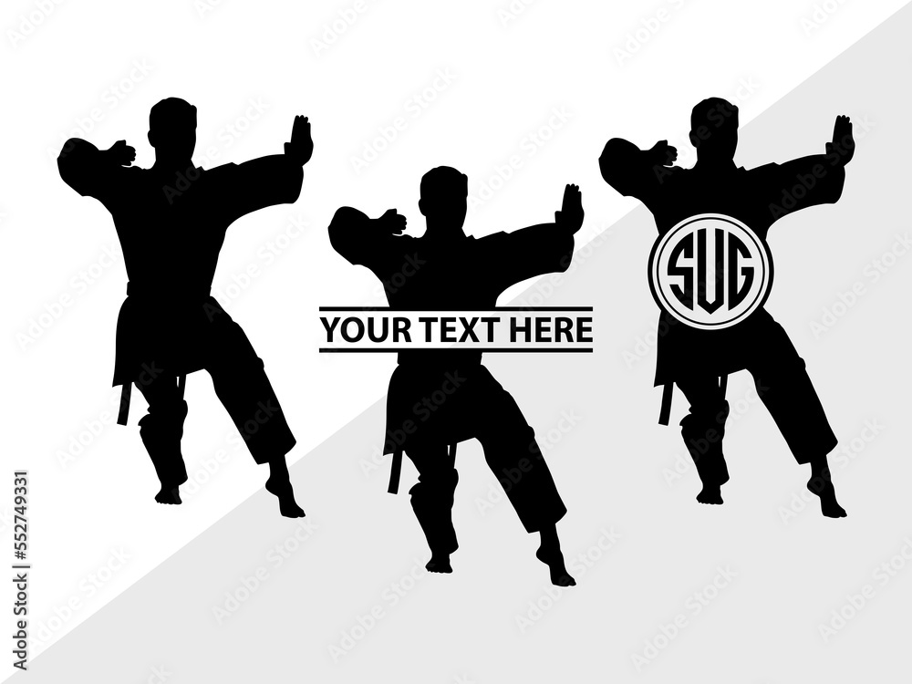Martial Arts Monogram, Martial Arts Silhouette, Martial Arts SVG
