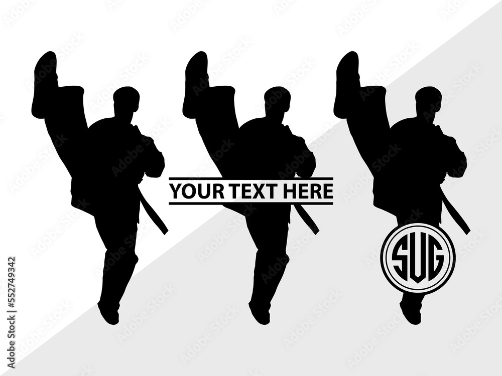 Martial Arts Monogram, Martial Arts Silhouette, Martial Arts SVG
