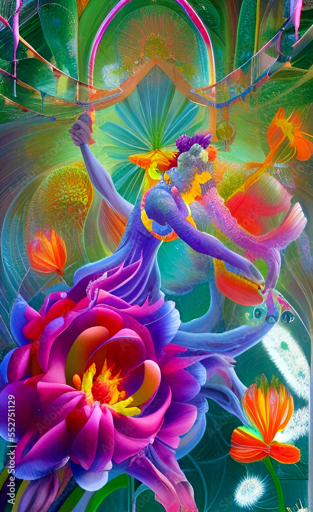 Obraz premium fantasy flower background