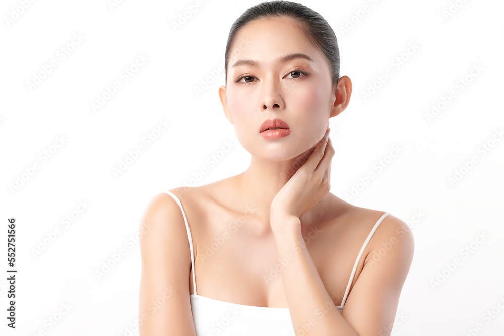 Beautiful young asian woman with clean fresh skin on white background, Face care, Facial treatment, Cosmetology, beauty and spa, Asian women portrait. Beautiful young asian woman with clean fresh skin on white background, Face care, Facial treatment, Cosmetology, beauty and spa, Asian women portrait.