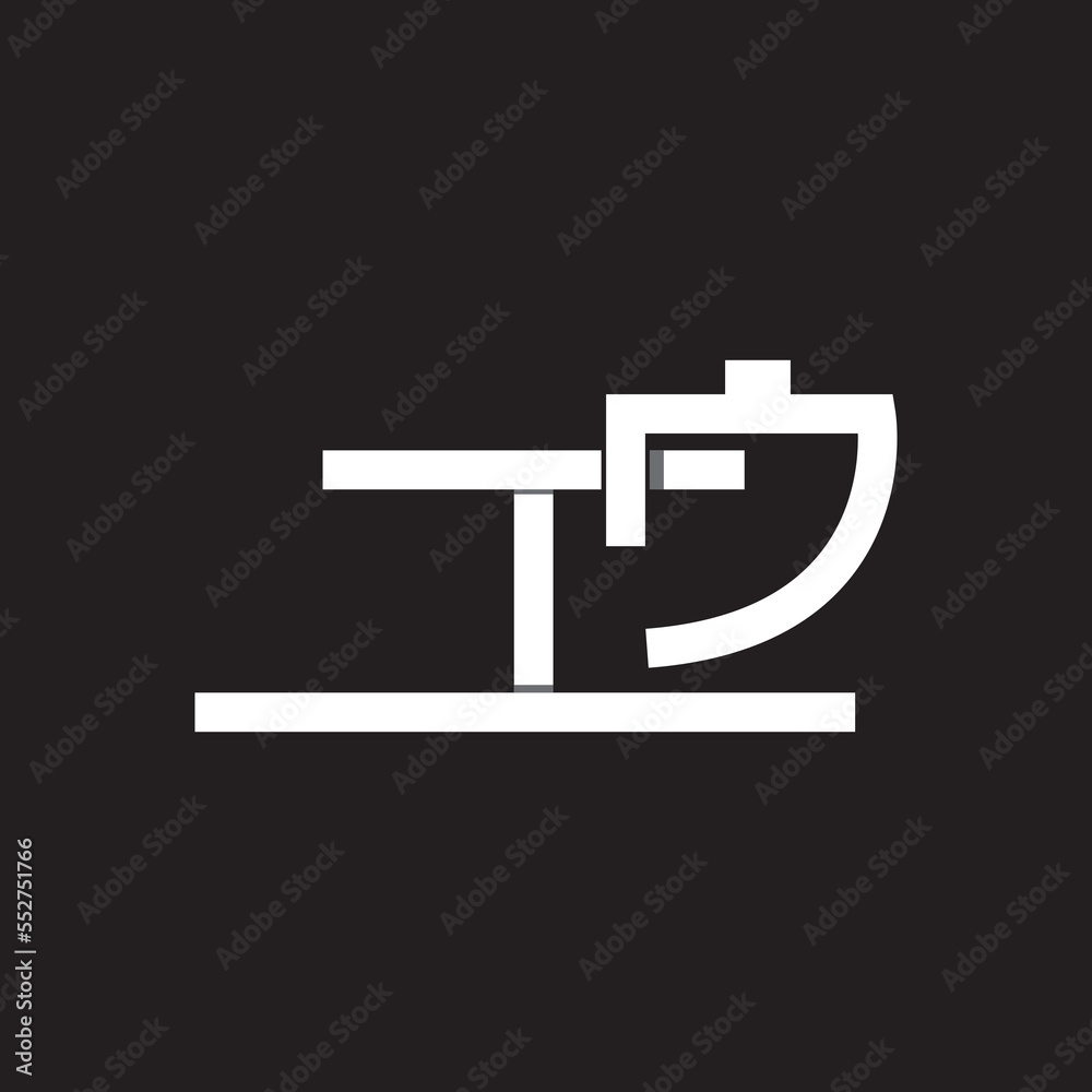 illustration vector graphic of letter T and D japanese katakana concept. illustration vector graphic of letter T and D japanese katakana concept.