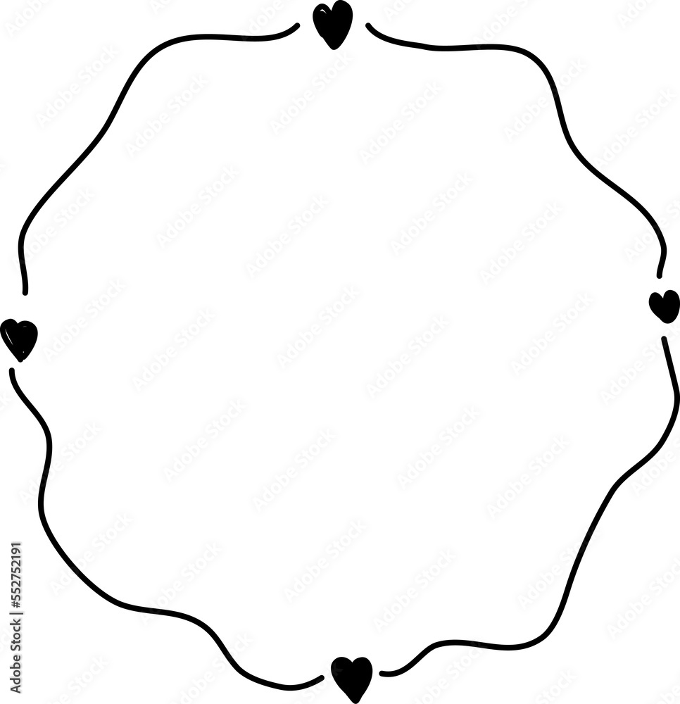 Hand drawn circle frame Hand drawn circle frame