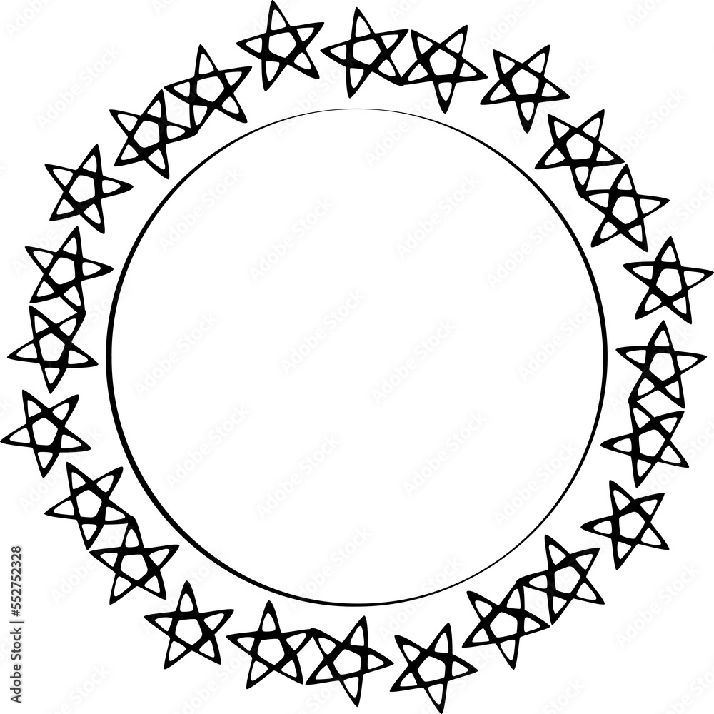 Hand drawn circle frame Hand drawn circle frame