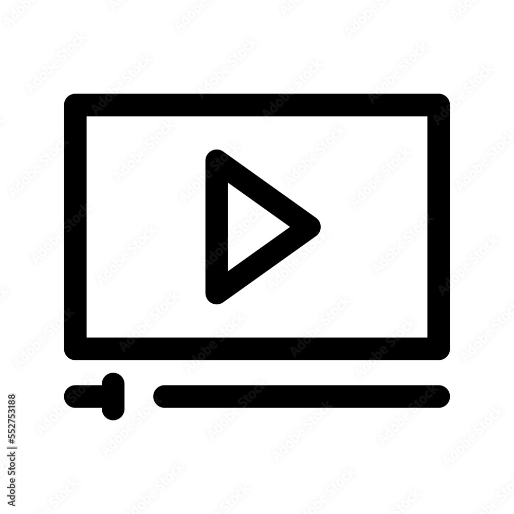 Video Icon Vector Symbol Design Illustration Video Icon Vector Symbol Design Illustration