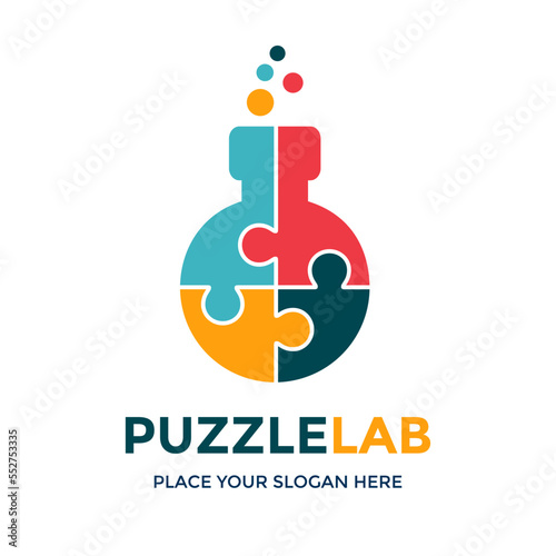 Puzzle Lab Logo Vector