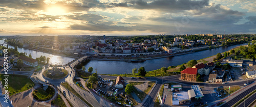 Beautiful aerial view of the old town of Gorzów Wlkp Lubuskie Voivodeship Poland. © Sebastian
