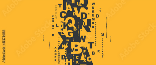 abstract background with alphabet	