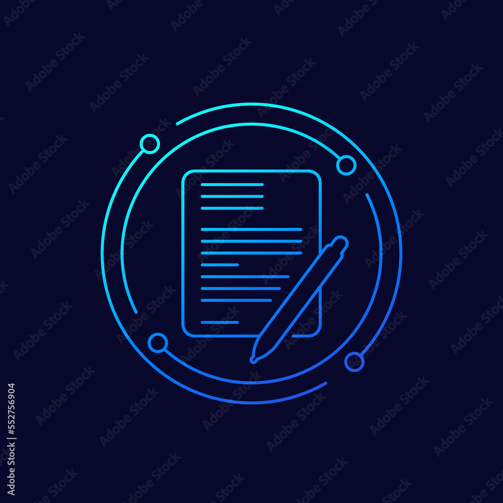 Will icon, linear vector design Will icon, linear vector design