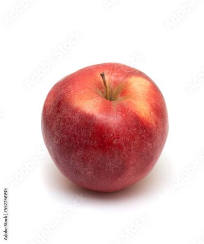 Ripe apples on a white background.