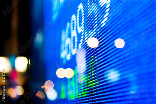 Canvas Print Display of Stock market quotes in Hong Kong