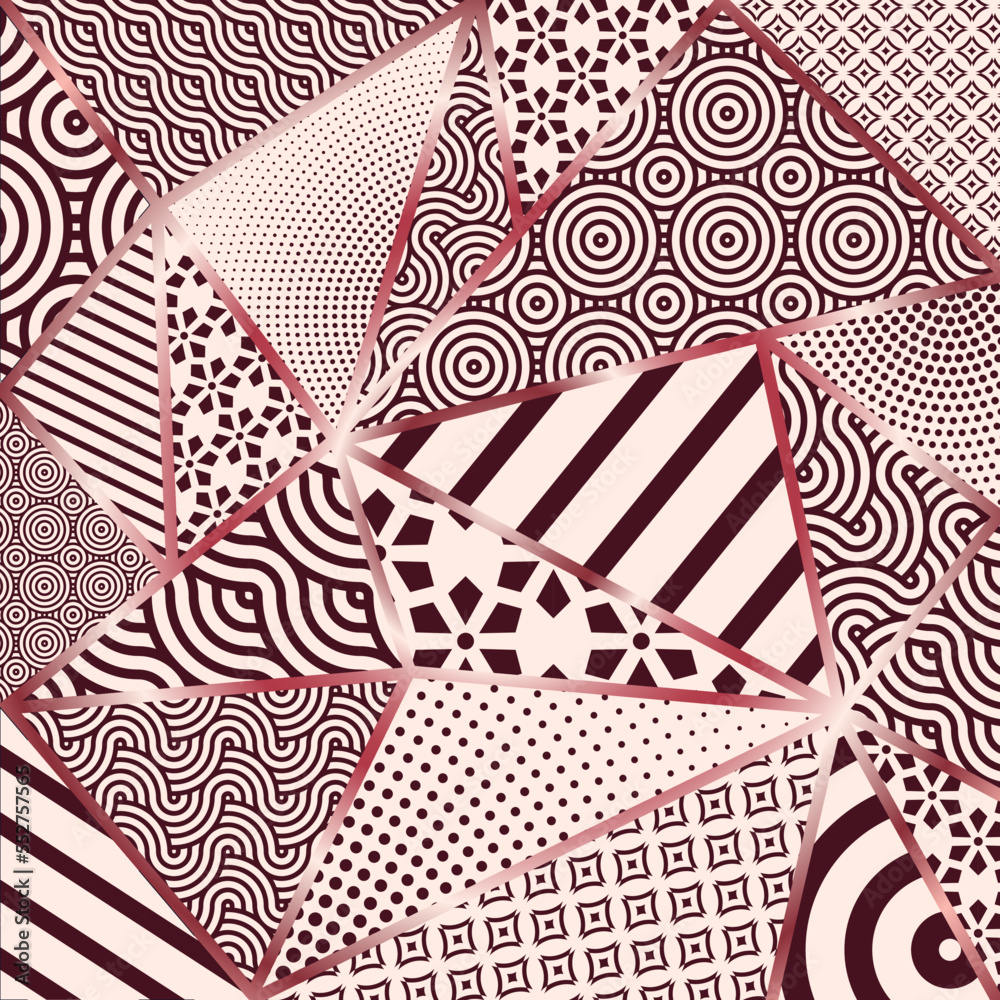 Fototapeta premium Wavy seamless illustration pattern. Modern stylish texture with monochrome trellis. Repeating geometric for background and wrapping. Simple graphic illustration design. Trendy hipster sacred geometry.