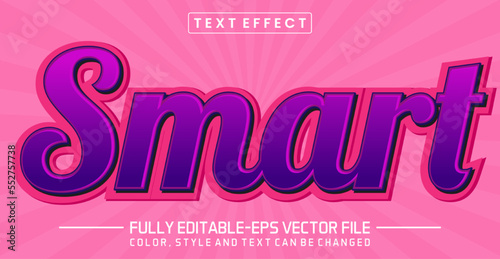 Smart text editable style effect graphic text template