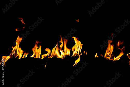 Flame fires. Burn lights on a black background. Fire flames on black background. Abstract fire flame background.