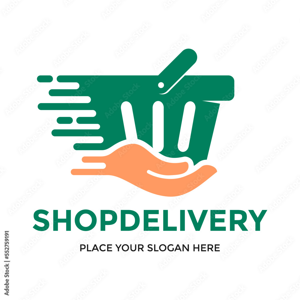 Fototapeta premium Shop Delivery Vector Logo