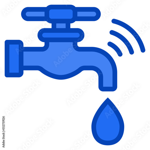 faucet blue icon