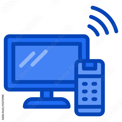 television blue icon