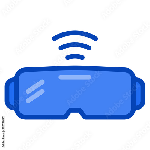 vr glasses blue icon