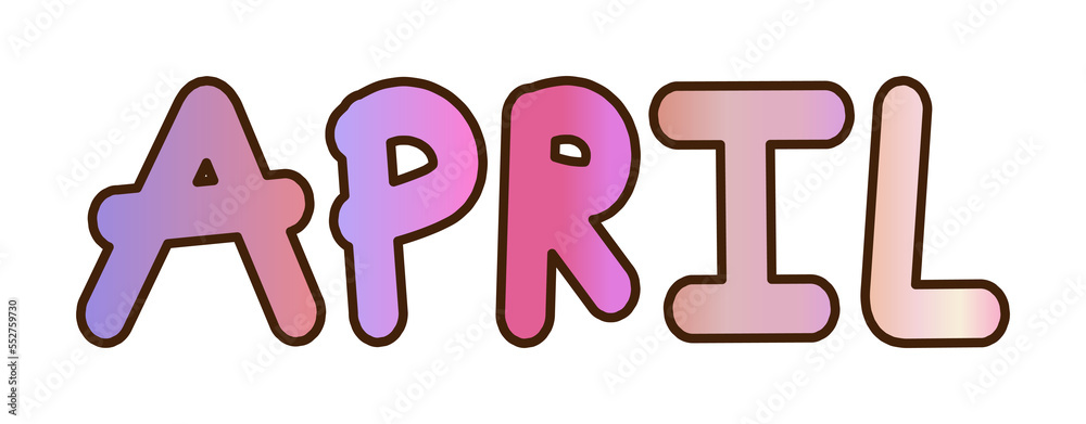 Cheerful gradient months letter alphabet, perfect for your design decoration Cheerful gradient months letter alphabet, perfect for your design decoration