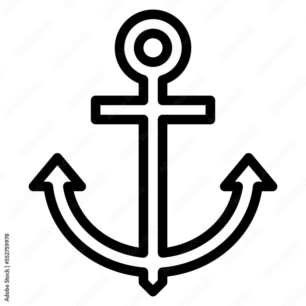 anchor outline icon