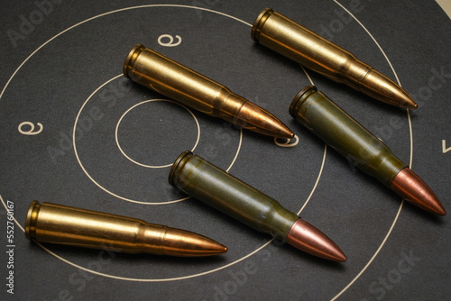 Ammo from ak 47 caliber 7.62x39mm. photo