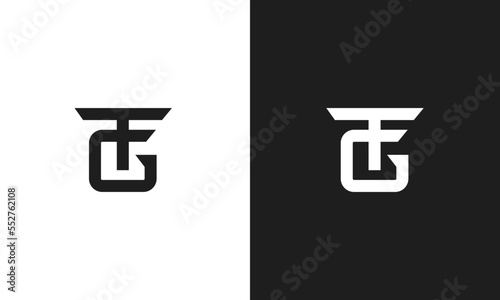 Tg, gt letters initial monogram logo
