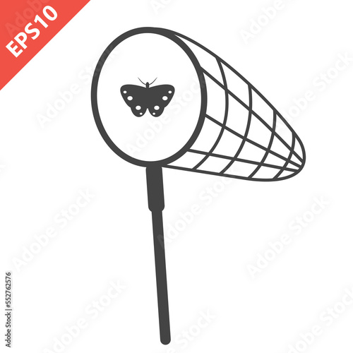butterfly net design vector flat isolated illustration
