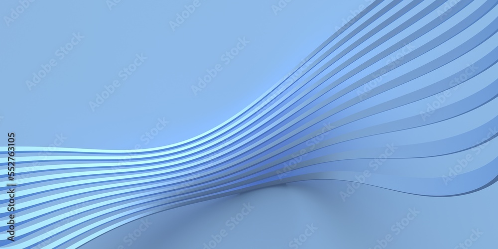 Fototapeta premium Background and wallpaper from blue ribbons on a blue background.3d render.