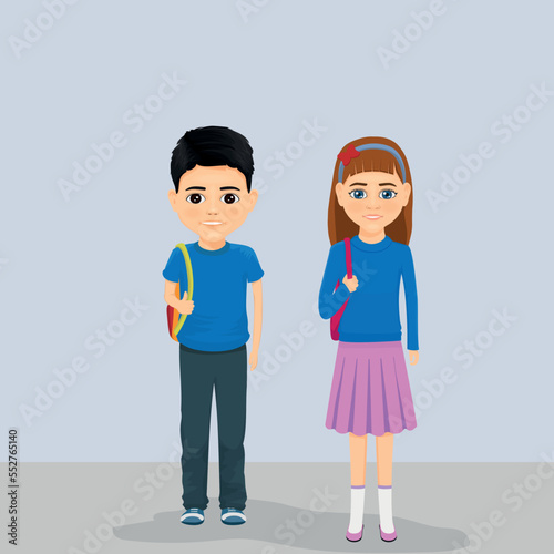 two students, one boy and one girl