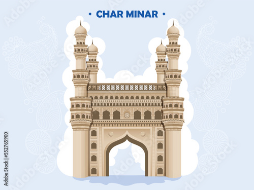 Illustration of Famous Indian monument Charminar photo
